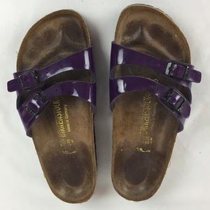 Birkenstock Plum Strap Leather Sandals Size 38